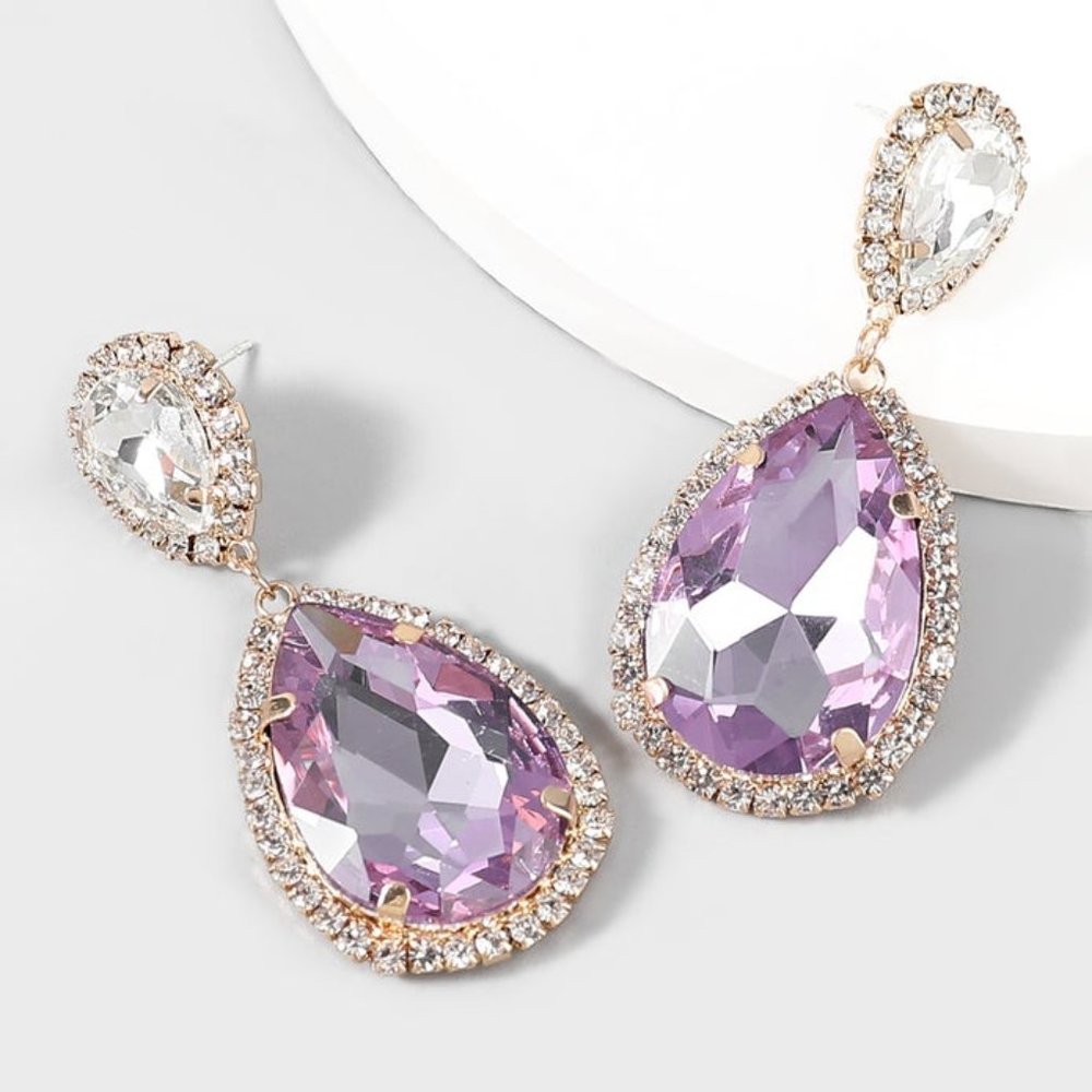 New Sparkling Rhinestone Drop Earrings, Ships in 1-2 Business D…